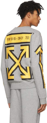 Off-White Off White Grey and Yellow Arrows Sweatshirt