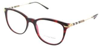 Burberry Be 2255q 3657 53mm Top Havana On Bordeaux Square Eyeglasses