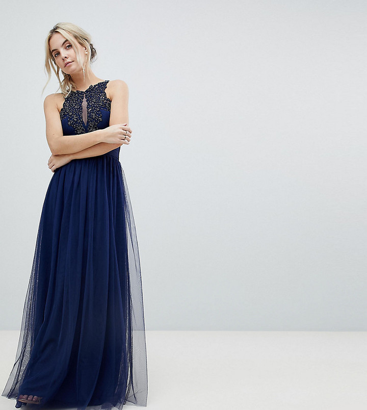 little mistress high neck maxi dress