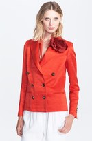 Thumbnail for your product : Lanvin Double Breasted Linen Blend Jacket