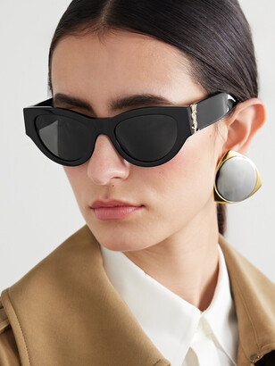 Saint Laurent Eyewear Eyewear Oversized Cat-eye Acetate Sunglasses - Black - One size