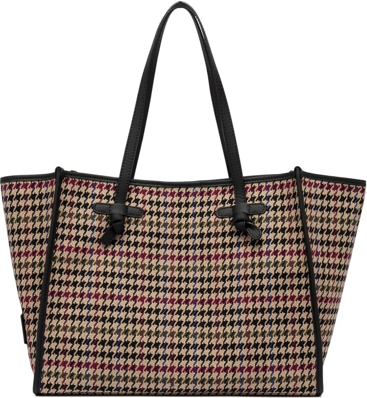 Cassia Houndstooth Mini Shoulder Bag | Black - Collection and Co Bags