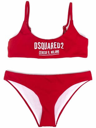DSQUARED2 Kids Logo-Print Bikini Set
