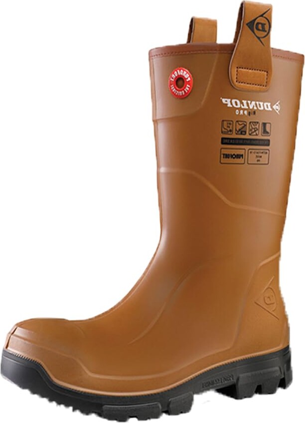 Dunlop Purofort RigPRO full safety - lightweight Construction boots for Men & Women - Waterproof Safety boots with Steel Toe - Chemical and Slip Resistant with Cold insulation - Size 5-14