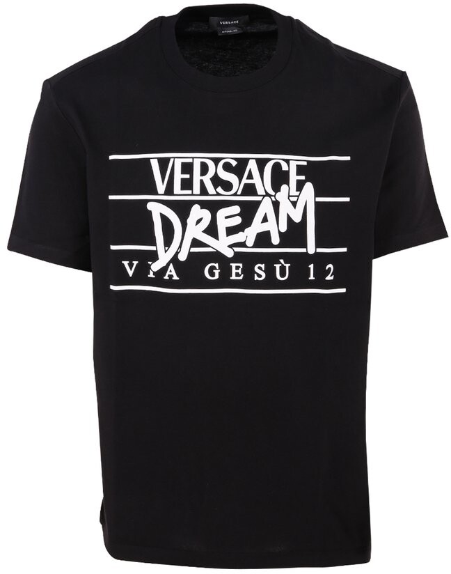 Versace Black Men's T-shirts | Shop the world's largest collection 