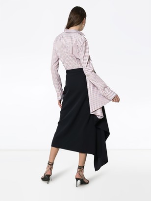 Y/Project Contrast-Fabric Batwing-Detail Shirtdress