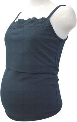Sweet Mommy Maternity and Nursing Rayon Cotton Camisole Gray