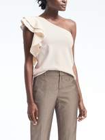Thumbnail for your product : Banana Republic One-Shoulder Flounce Sleeve Top