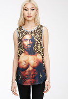 Thumbnail for your product : Forever 21 Tupac Baroque Print Jersey Tank