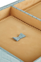 Thumbnail for your product : Smythson Mara Deluxe croc-effect leather jewelry box
