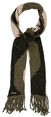Dolce & Gabbana Striped Tweed Scarf