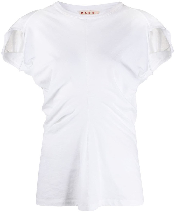 ruched side t shirt