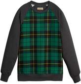 Thumbnail for your product : Burberry Tartan Panel sweatshirt