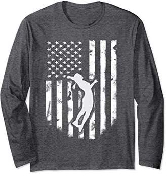 Distressed American Flag Volleyball T-Shirt Cool Gift Tee