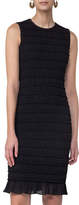 Thumbnail for your product : Akris Punto Smocked Flounce-Hem Sleeveless Dress, Black