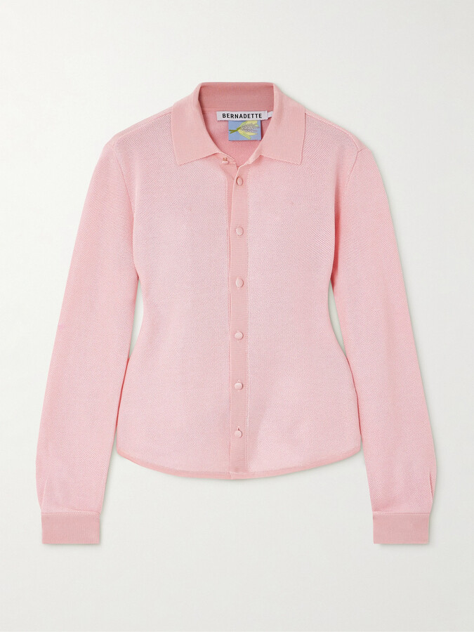 BERNADETTE Tina Piqué Cardigan - Pink