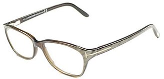 Tom Ford TF5142 FT5142 050 Striped Olive Brown Rectangle Plastic Eyeglasses