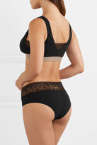 Thumbnail for your product : SIX Florence Stretch-cotton And Lace Maternity Bra - Black