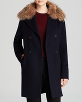 Thumbnail for your product : Vince Peacoat - Fur Collar