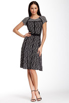 Thumbnail for your product : Taylor Printed Cap Sleeve Dress