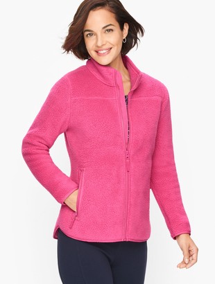 Talbots Sherpa Woven Trim Jacket - Solid