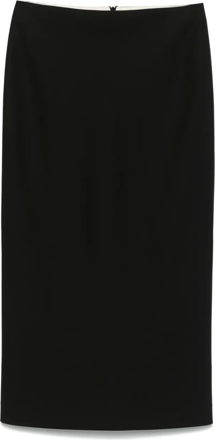 Carven Wool Midi Skirt