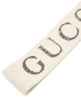 Gucci Logo Stretch Knit Headband - Womens - White