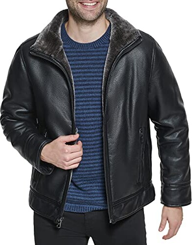 Calvin Klein Leather Jacket Mens | Shop the world's largest collection of  fashion | ShopStyle