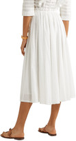 Thumbnail for your product : Zimmermann Suraya Lace-trimmed Swiss-dot Cotton-voile Midi Skirt