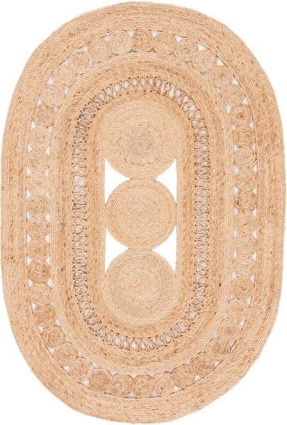 Safavieh NaturalFiberNFB264HandLoomedIndoorAreaRug-Natural-6'x9'Oval