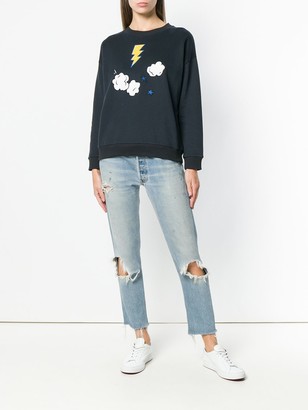 Chinti and Parker Embroidered Long-Sleeve Sweater