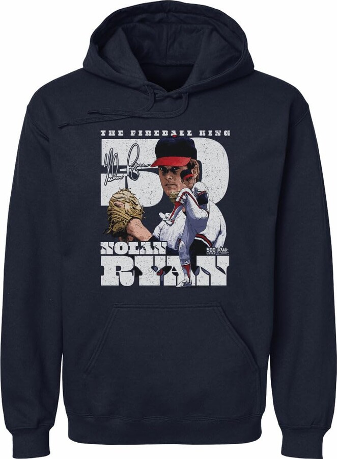 500 LEVEL Nolan Ryan Los Angeles A Throwback Dual Men's Hoodie Sweatshirt (Red