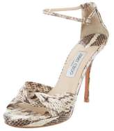 Thumbnail for your product : Jimmy Choo Python Ankle Strap Sandals
