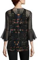 Thumbnail for your product : Elie Tahari Rienna Embroidered Organza Blouse
