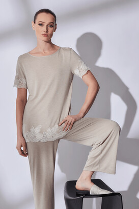 Natori Luxe Shangri-La TENCEL™ Short Sleeve PJ Basics
