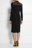 Thumbnail for your product : Alexander McQueen Crystal and faux pearl-emboridered crepe dress