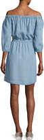 Thumbnail for your product : Splendid Chambray Off-the-Shoulder Dress, Light Blue