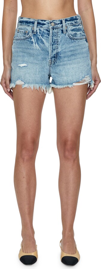 Pistola Denim Nova High Waist Cutoff Denim Shorts