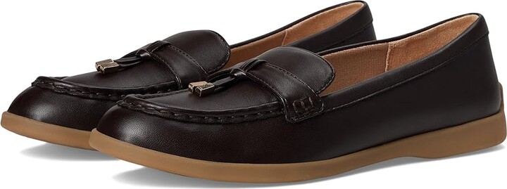 LifeStride Malta 3 Loafer/Moc Shoes Women's Dress Flat Shoes Dark Chocolate : 10 W (C), Faux Leather