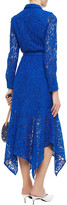 Thumbnail for your product : Ganni Everdale Asymmetric Belted Corded Lace Midi Dress
