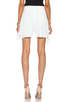 Thumbnail for your product : Chloé Light Cady Acetate-Blend Tie Shorts in Marble White