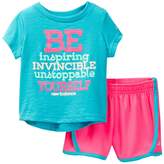 Thumbnail for your product : New Balance Graphic Tee & Shorts 2-Piece Set (Toddler & Little Girls)