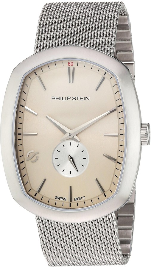 Philip Stein Teslar Silver Men's Watches | Shop the world's 
