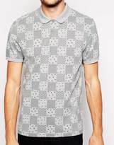 Thumbnail for your product : ASOS Polo Shirt With Square Spot Print
