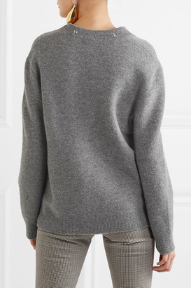 Balenciaga Convertible Stretch Wool-blend Cardigan - Gray