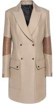 Thumbnail for your product : Belstaff Andover Leather-Trimmed Wool And Cotton-Blend Coat