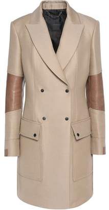 Belstaff Andover Leather-Trimmed Wool And Cotton-Blend Coat