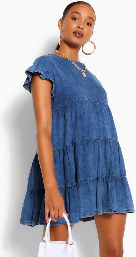 chambray smock dress
