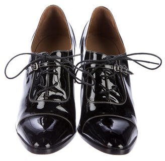 Hermes Patent Leather Oxford Pumps