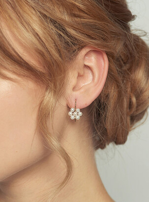 Poppy Finch Pearl flower earrings